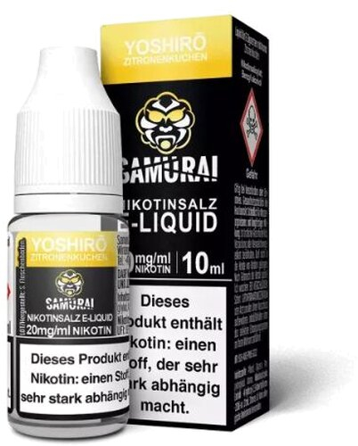 Samurai Nikotinsalz Liquid Yoshiro Zitronenkuchen 20mg Samurai Nikotinsalz Liquid Yoshiro Zitronenkuchen 20mg