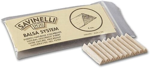 Savinelli Balsaholzfilter für Pfeife 6mm 20 Stk.