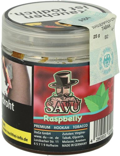 Savu Raspbelly 25g Shisha Tabak Savu Raspbelly 25g Shisha Tabak