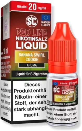 SC Red Line Nikotinsalz Liquid Banana Swirl Cookie 20mg SC Red Line Nikotinsalz Liquid Banana Swirl Cookie 20mg