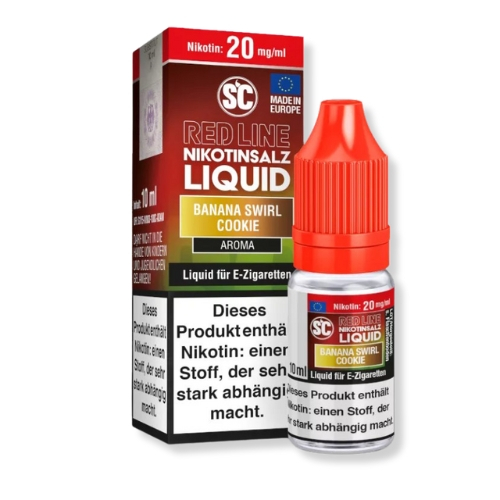SC Red Line Nikotinsalz Liquid Banana Swirl Cookie 20mg SC Red Line Nikotinsalz Liquid Banana Swirl Cookie 20mg