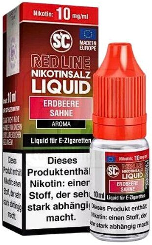 SC Red Line Nikotinsalz Liquid Erdbeere Sahne 10mg