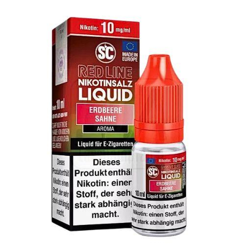 SC Red Line Nikotinsalz Liquid Erdbeere Sahne 10mg
