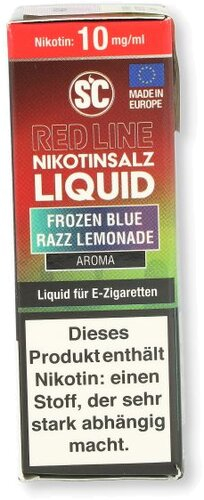 SC Red Line Nikotinsalz Liquid Frozen Blue Razz Lemonade 10mg