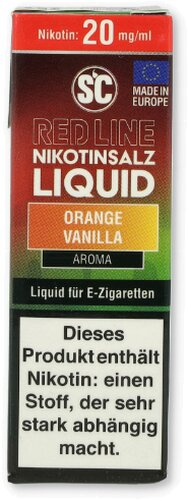 SC Red Line Nikotinsalz Liquid Orange Vanilla 20mg SC Red Line Nikotinsalz Liquid Orange Vanilla 20mg