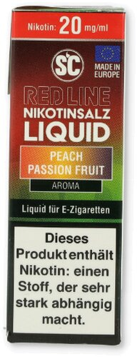 SC Red Line Nikotinsalz Liquid Peach Passion Fruit 20mg