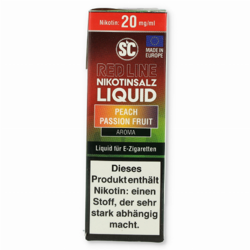 SC Red Line Nikotinsalz Liquid Peach Passion Fruit 20mg SC Red Line Nikotinsalz Liquid Peach Passion Fruit 20mg