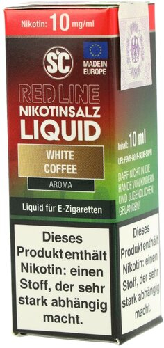 SC Red Line Nikotinsalz Liquid White Coffee 10mg SC Red Line Nikotinsalz Liquid White Coffee 10mg