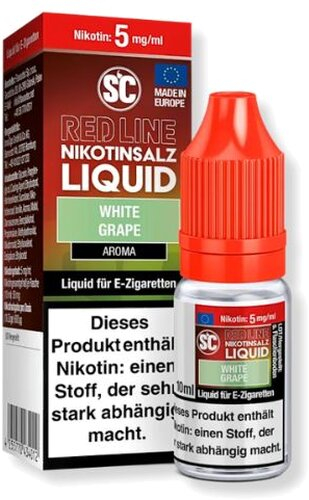 SC Red Line Nikotinsalzliquid White Grape 5mg SC Red Line Nikotinsalzliquid White Grape 5mg