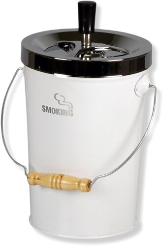 Schleuderascher Kübel Smoking Weiß