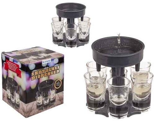 Schnapsglas-Spender mit 6 Gläsern