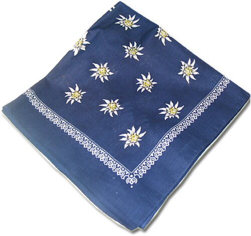 Schnupftuch Edelweiß Blau Schnupftuch Edelweiß Blau