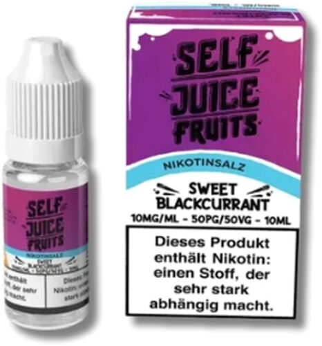 Self Juice Nikotinsalz Liquid Sweet Blackcurrant 10ml 10mg/ml