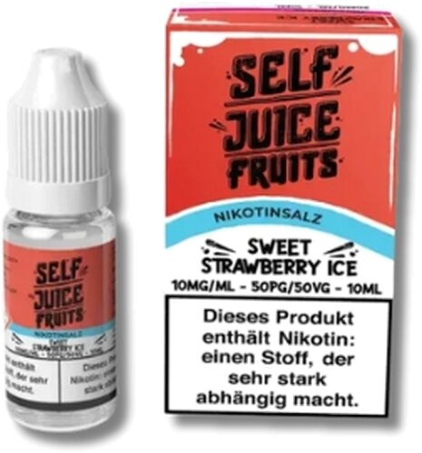 Self Juice Nikotinsalz Liquid Sweet Strawberry Ice 10ml 10mg/ml