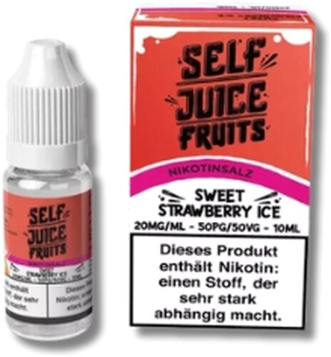 Self Juice Nikotinsalz Liquid Sweet Strawberry Ice 10ml 20mg/ml