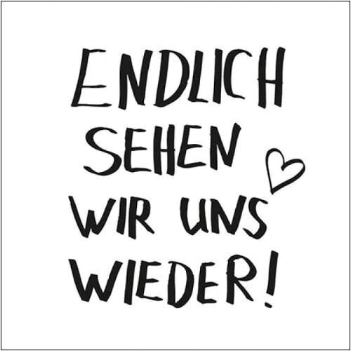 Serviette Endlich sehen wir uns wieder