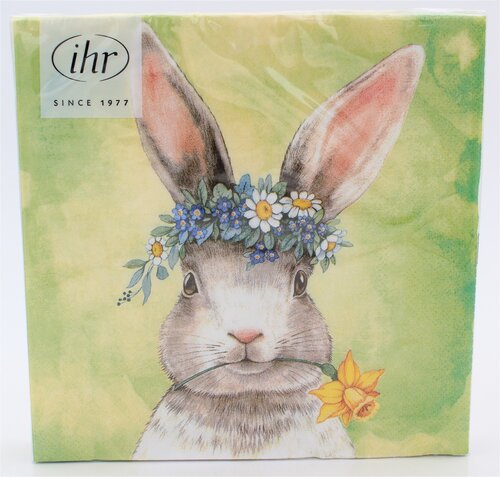 Serviette Hase auf Wiese Serviette Hase auf Wiese