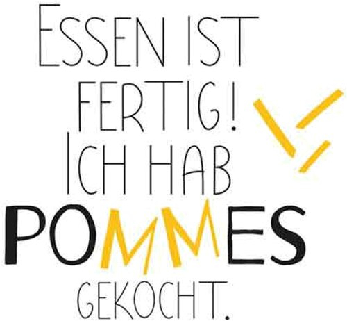 Serviette mit Spruch Essen ist fertig Serviette mit Spruch Essen ist fertig