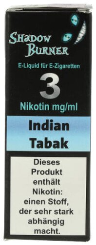 Shadow Burner E-Liquid Indian Tabak 3mg Shadow Burner E-Liquid Indian Tabak 3mg