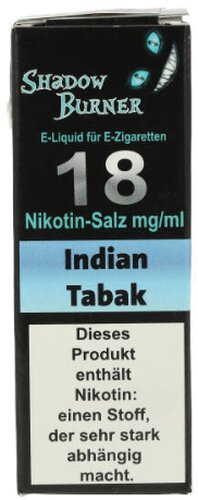 Shadow Burner Nikotinsalz Liquid Indian Tabak 18mg