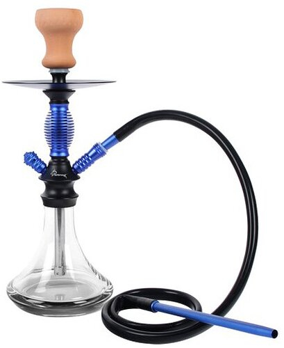 Shark Shisha Achilles 1er, 42cm, blau, Silikon-Schlauch