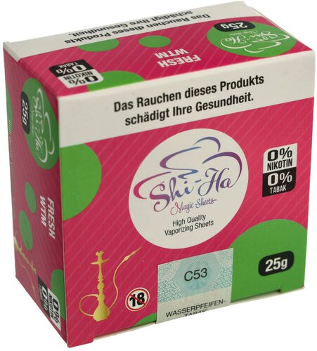 Shi-Ha Magic Sheets High Quality Vaporizing Sheets FRESH WTM 0% Nikotin 0% Tabak 25g