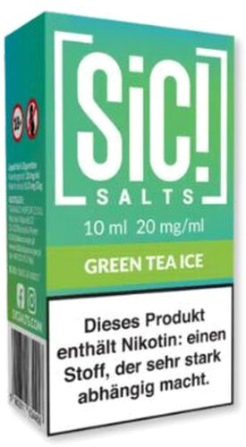 SiC! Salts Nikotinsalz Liquid Green Tea Ice 10ml 20mg/ml
