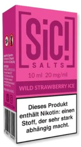 SiC! Salts Nikotinsalz Liquid Wild Strawberry Ice 10ml 20mg/ml