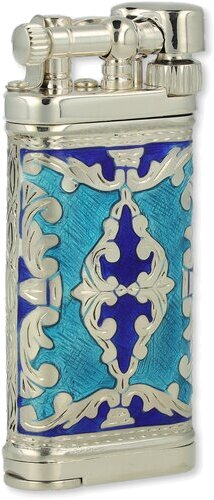 Sillems Pfeifenfeuerzeug Old Boy Lea 2 Faces Blue