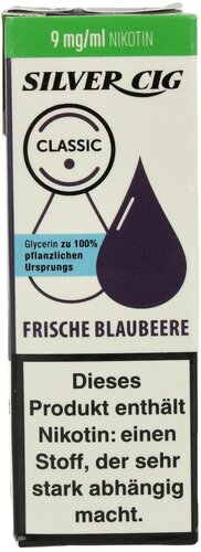 Silver Cig Liquid Classic Frische Blaubeere 9mg