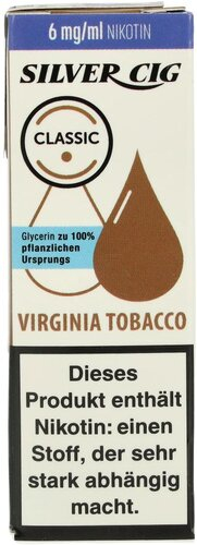 Silver Cig Liquid Classic Virginia Tobacco 6mg Silver Cig Liquid Classic Virginia Tobacco 6mg