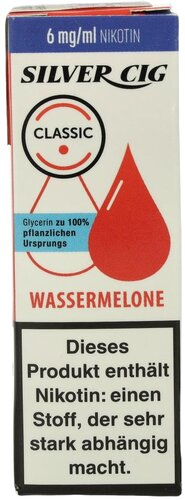 Silver Cig Liquid Classic Wassermelone 6mg Silver Cig Liquid Classic Wassermelone 6mg