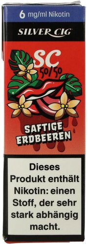 Silver Cig Liquid SC 50/50 Saftige Erdbeeren 6mg