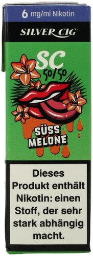 Silver Cig Liquid SC 50/50 Süss Melone 6mg