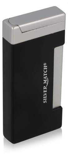 Silver Match Feuerzeug Jetflame Berlin Schwarz
