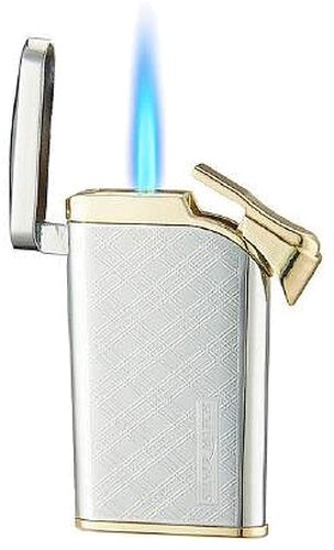 Silver Match Jetflame Silber Gold Superslim Feuerzeug