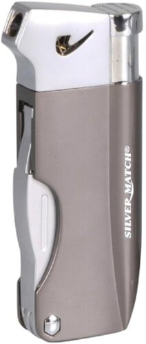 Silver Match Pfeifen-Feuerzeug Piezo Bayswater 3-teilig anthrazit Silver Match Pfeifen-Feuerzeug Piezo Bayswater 3-teilig anthrazit