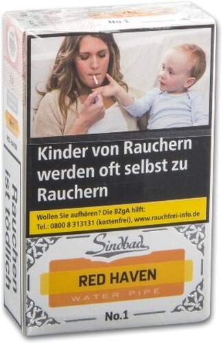 Sindbad Shisha Tabak Red Haven No 1 Pfirsich 50g Päckchen Sindbad Shisha Tabak Red Haven No 1 Pfirsich 50g Päckchen