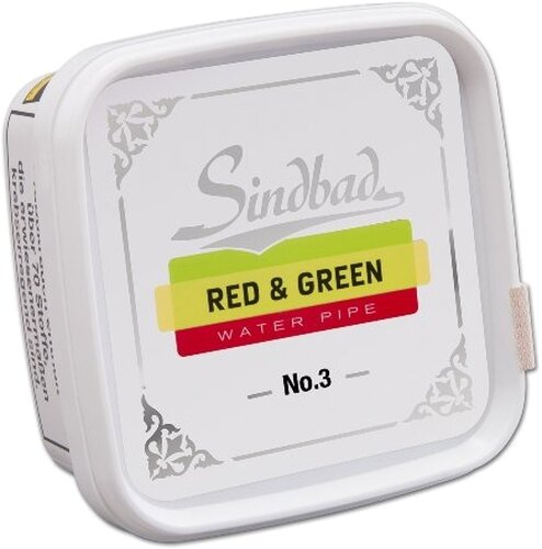 Sindbad Shisha Tabak Red & Green No 3 Doppel-Apfel 200g Dose