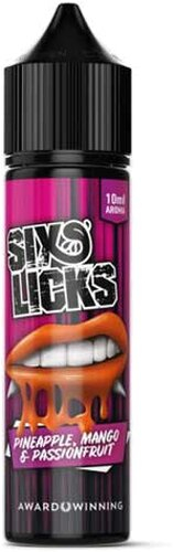 Six Licks Aroma Pineapple, Mango & Passionfruit 10ml Six Licks Aroma Pineapple, Mango & Passionfruit 10ml