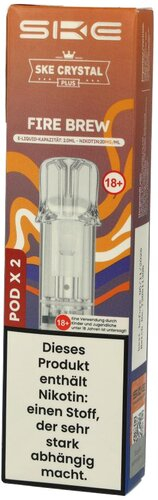 SKE Crystal Plus Prefilled Pod Fire Brew 2x2ml 20mg