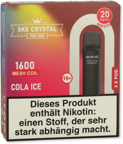 SKE Crystal Pro 800 Pods Cola Ice 2x2ml 20mg