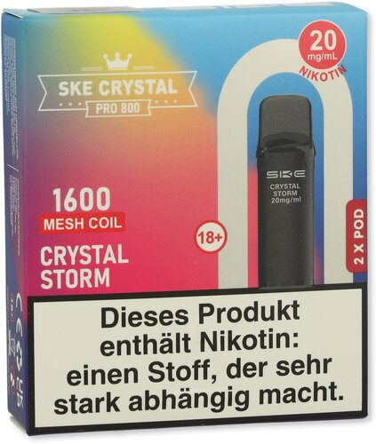 SKE Crystal Pro 800 Pods Crystal Storm 2x2ml 20mg
