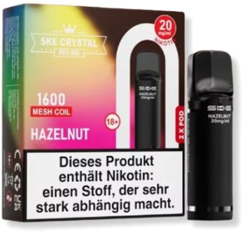 SKE Crystal Pro 800 Pods Hazelnut 2x2ml 20mg