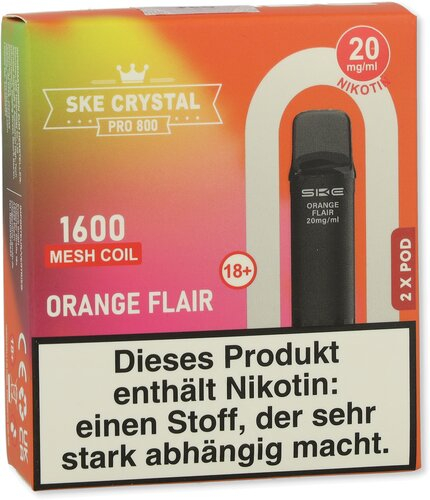 SKE Crystal Pro 800 Pods Orange Flair 2x2ml 20mg