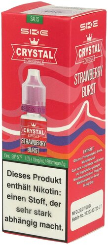 SKE Crystal Strawberry Burst Nikotinsalzliquid 10mg/ml 10ml