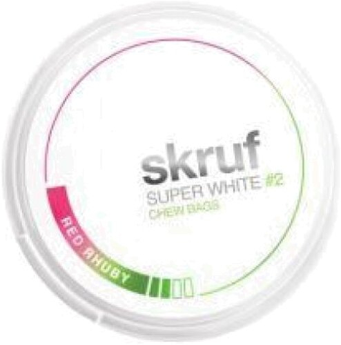 Skruf Super White #2 Red Rhuby Chewing Bags