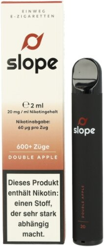 SLOPE Einweg E-Zigarette Double Apple ca. 600 Züge 20mg