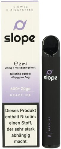 SLOPE Einweg E-Zigarette Grape Ice ca. 600 Züge 20mg
