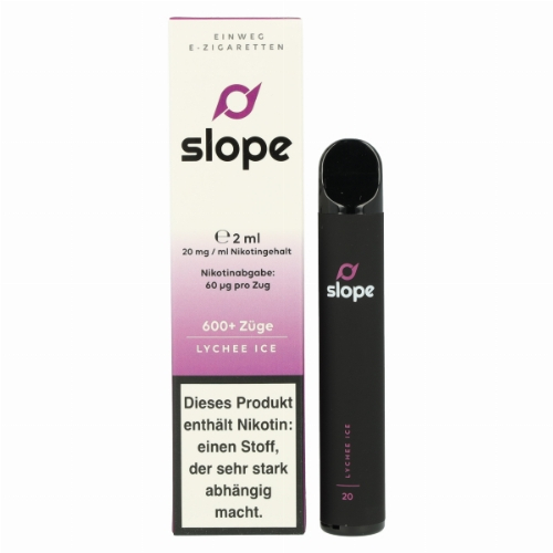 SLOPE Einweg E-Zigarette Lychee Ice ca. 600 Züge 20mg SLOPE Einweg E-Zigarette Lychee Ice ca. 600 Züge 20mg